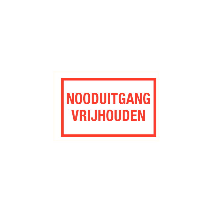 NOODUITGANG VRIJHOUDEN