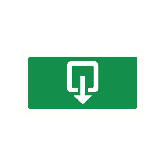 Pictogram Uitgang + nooduitgang