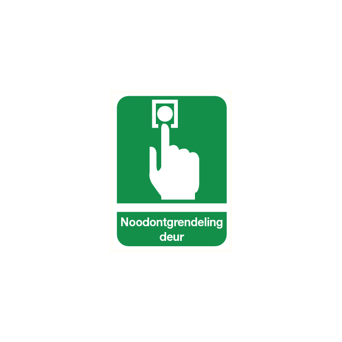 Pictogram Noodontgrendeling deur