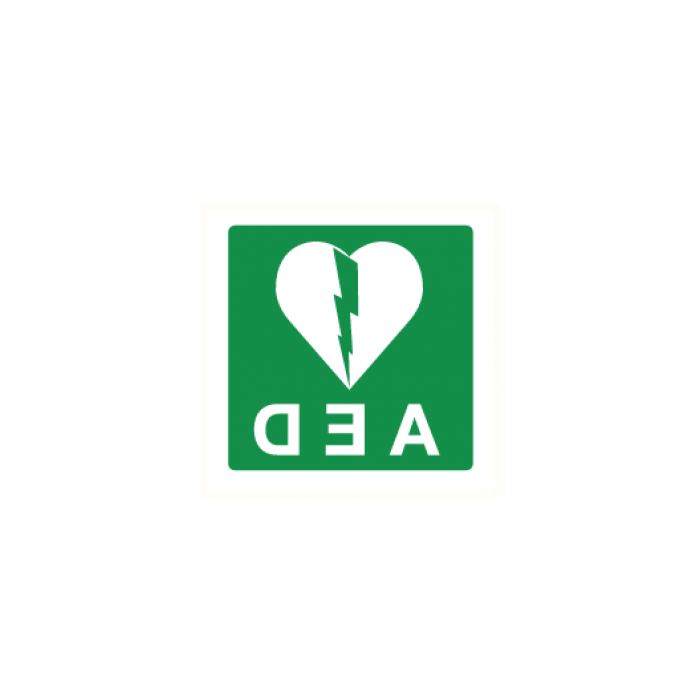 Pictogram Hartdefibrillator AED (spiegelbeeld)