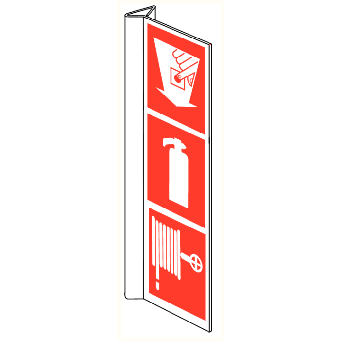 Brandmelder + Brandblusser + Brandhaspel