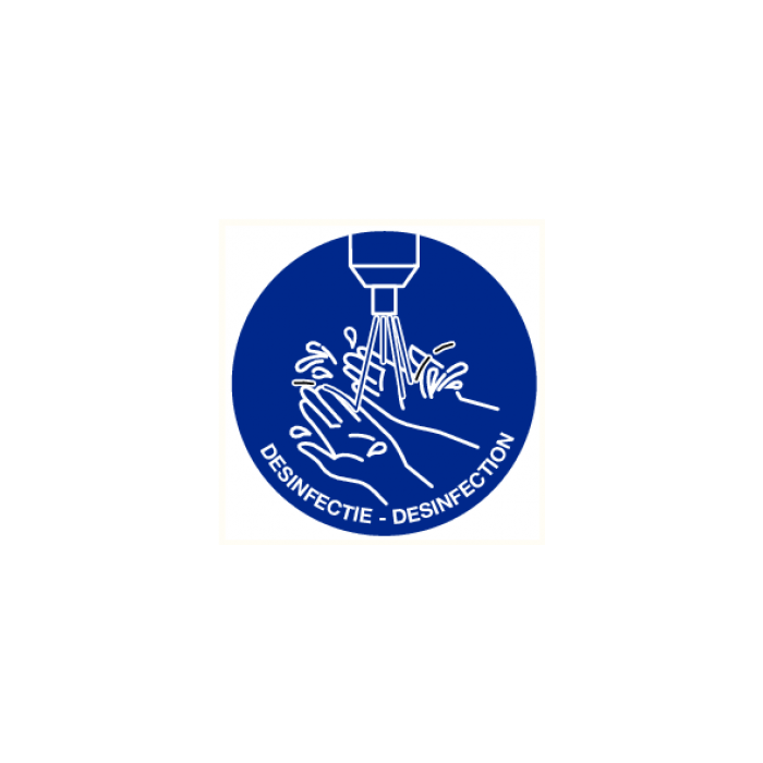 Pictogram Handen desinfecteren verplicht