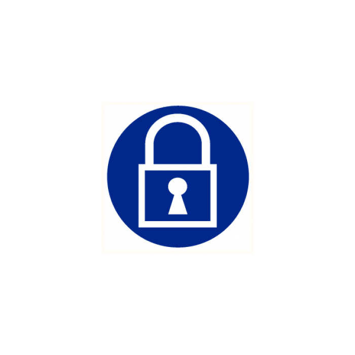 Pictogram Hangslot verplicht