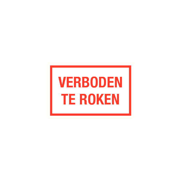 Tekstbord Verboden te roken