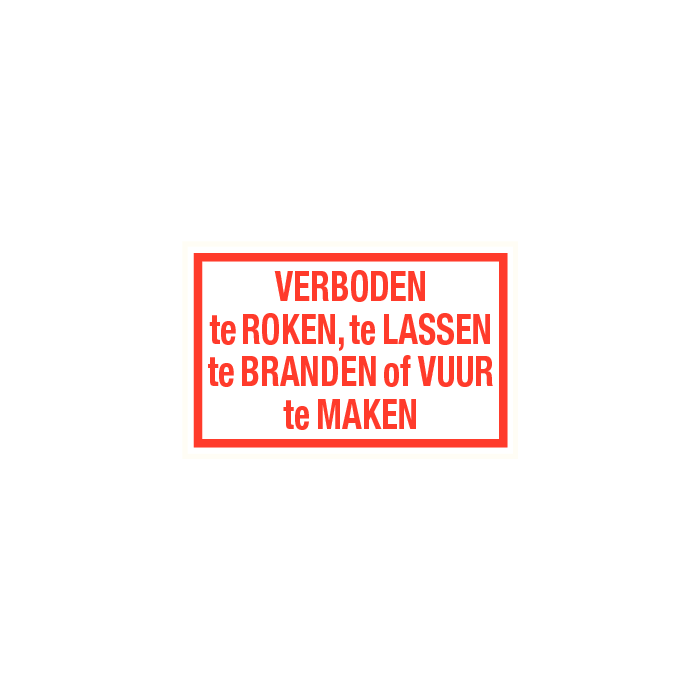 Tekstbord Verboden te roken
