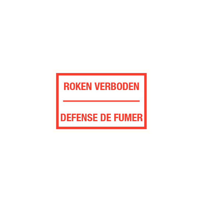 Tekstbord Roken verboden Defense de fumer