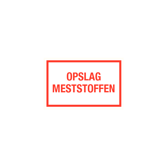Tekstbord opslag meststoffen