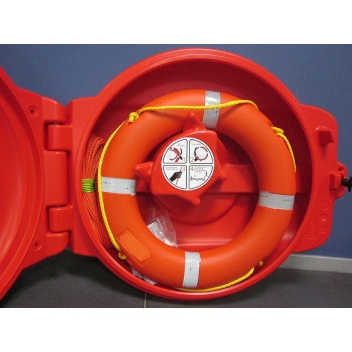 Kast voor reddingsboei inclusief boei 750 mm