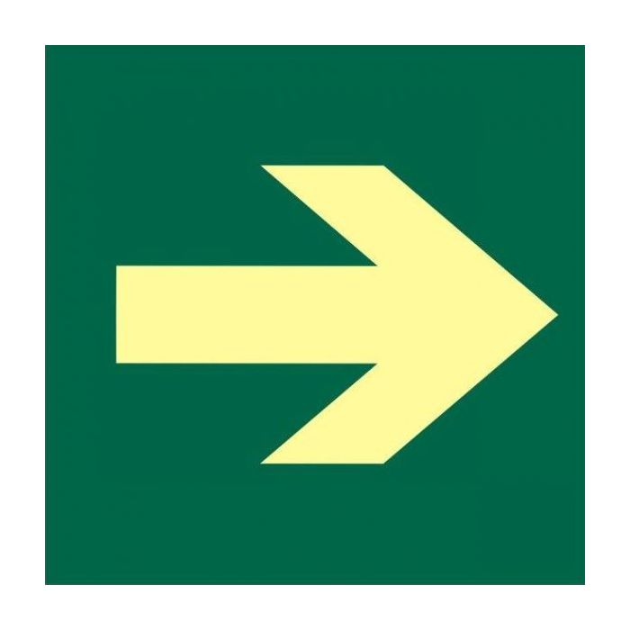 Fotoluminescerende pvc pijl