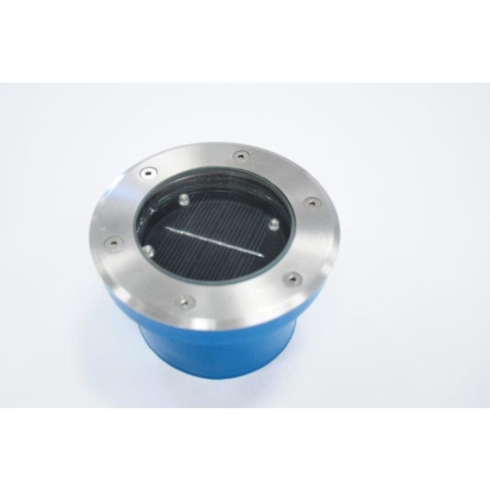 Grond solar LED verlichting in inox: Ø 130 x 54 mm