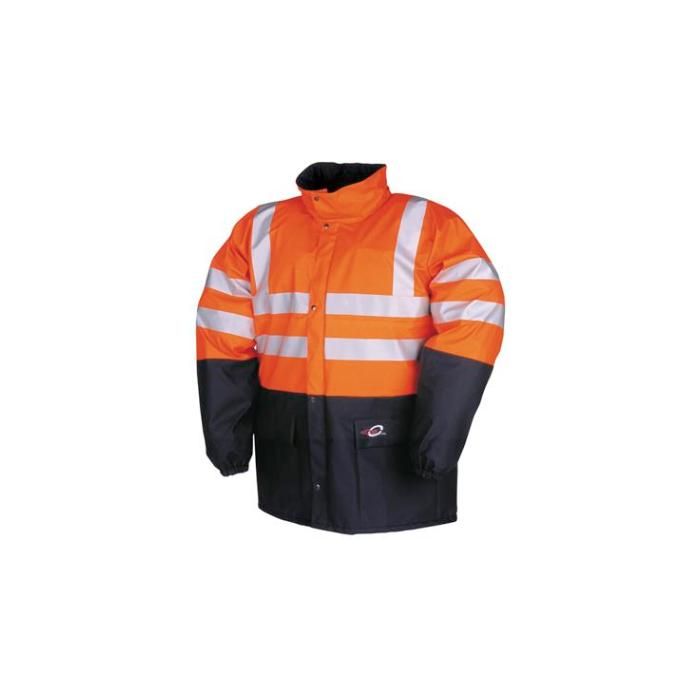 Sioen 4303 Carmaux jas fluor oranje/marineblauw