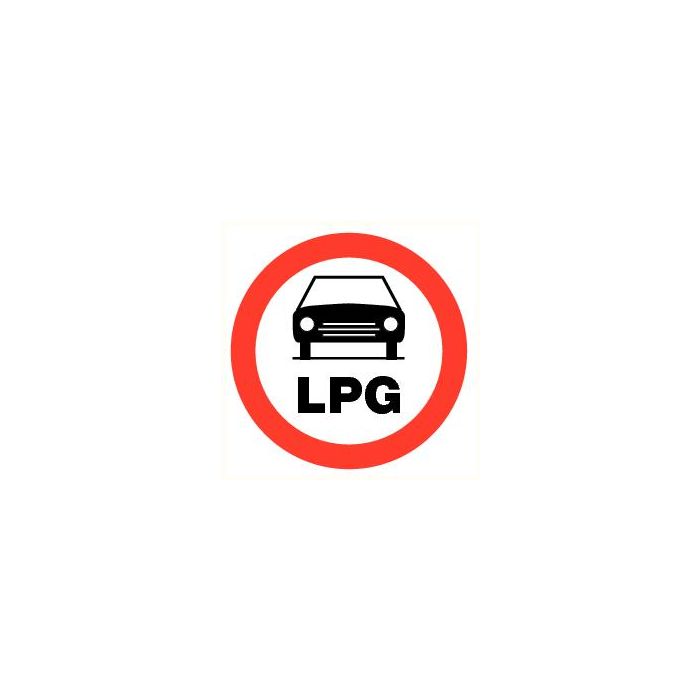 Pictogram Verboden voor auto's met LPG