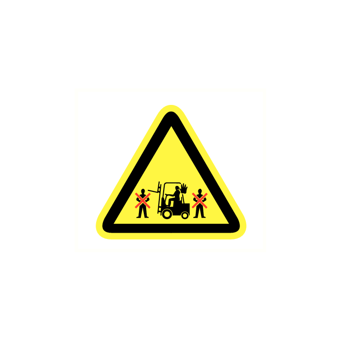 Voor of achter heftruck staan