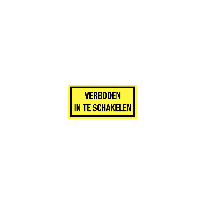 Verboden in te schakelen