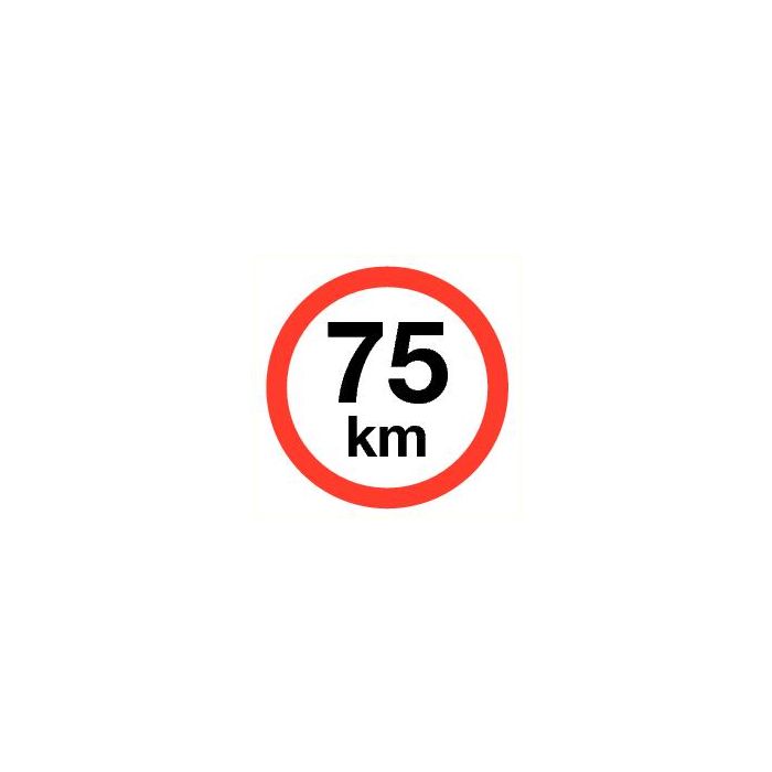 Pictogram Maximum snelheid 75 km