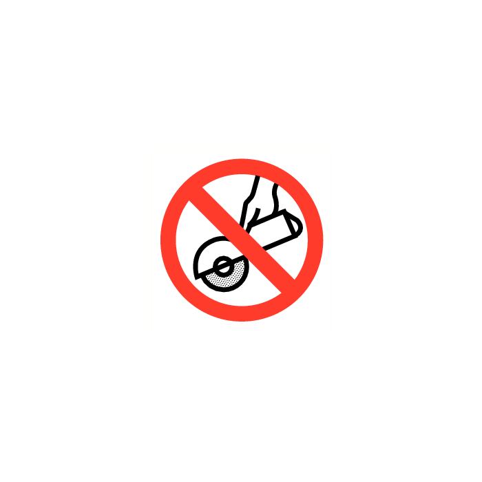 Slijpen verboden