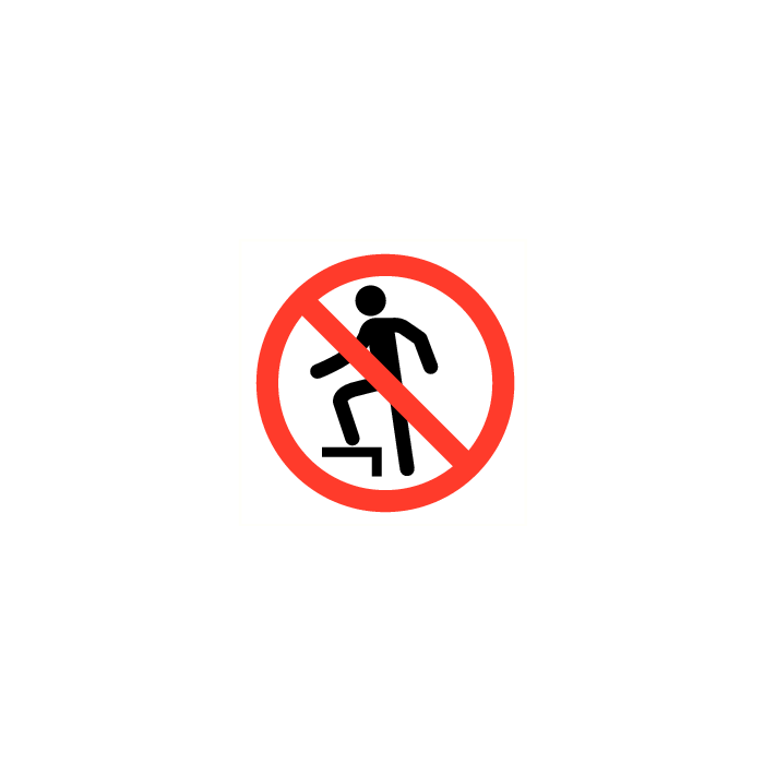 Verboden op verhoging te stappen