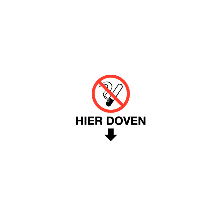 Verboden te roken, hier doven