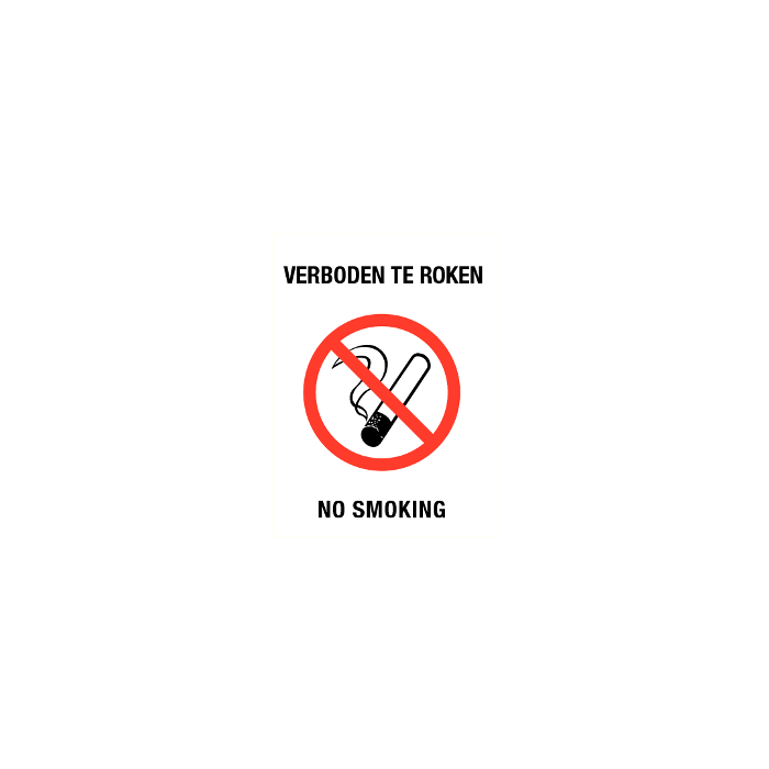 Verboden te roken. No smoking.