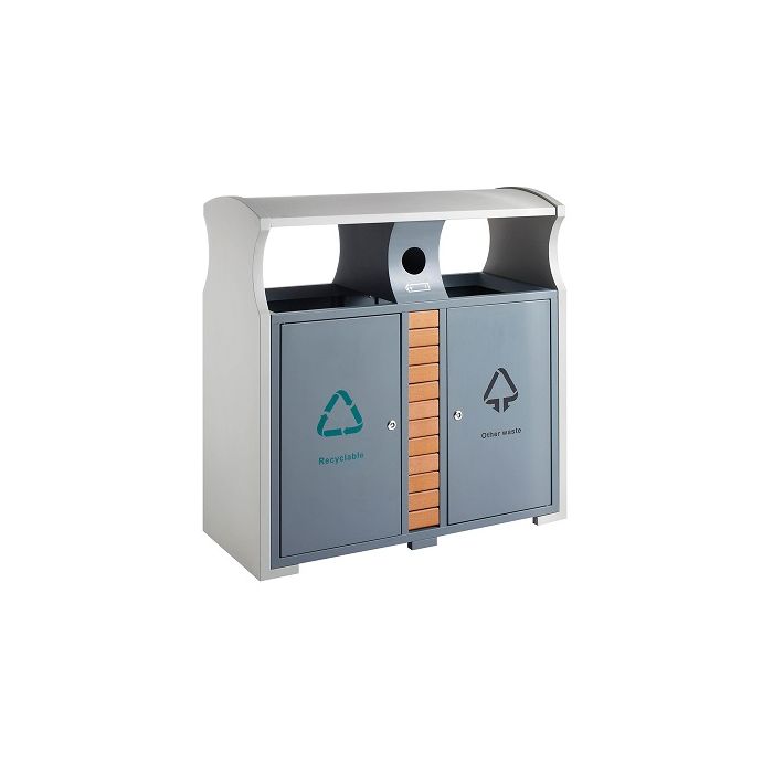 Recycling afvalbak met batterijcompartiment 78 liter