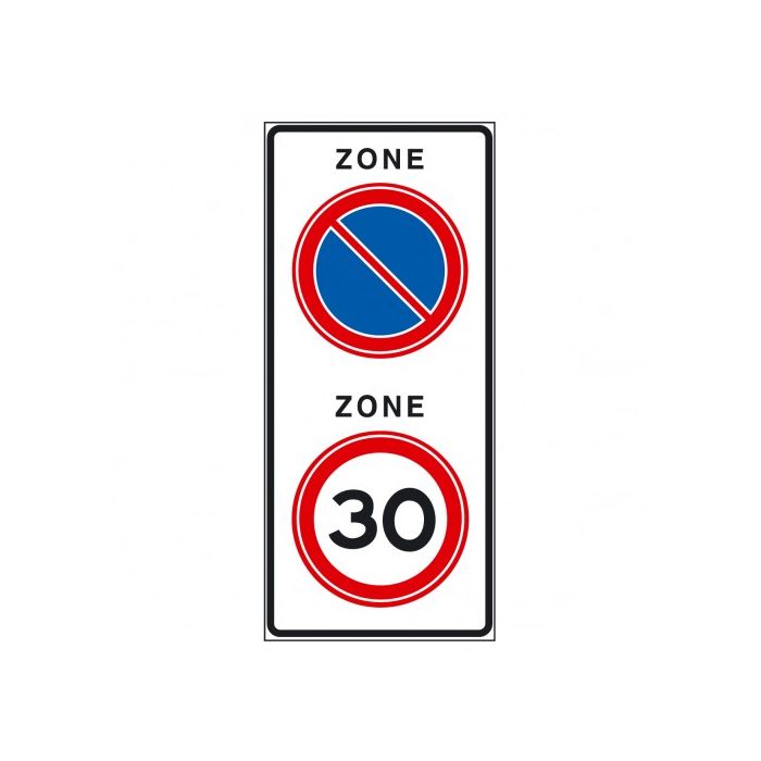 Verkeersbord A01(30)E01zb