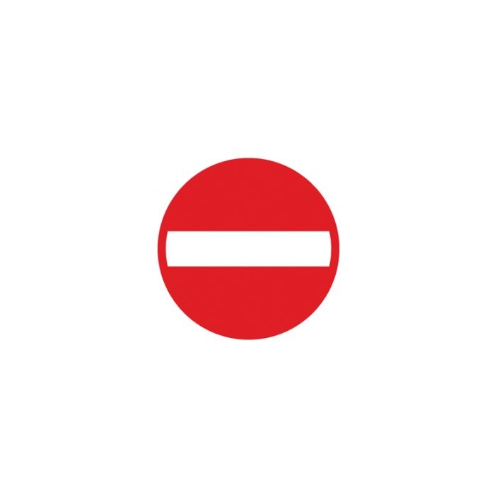 Scheepvaartbord A.1a / In-, uit- of doorvaart permanent verboden