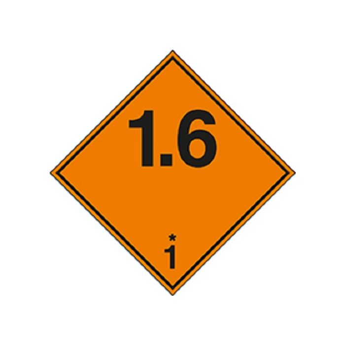Ontplofbare stoffen en voorwerpen ADR klasse 1.6