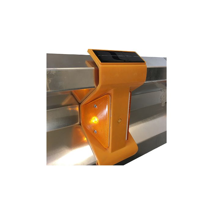 Solar reflector oranje voor plaatsing op vangrail