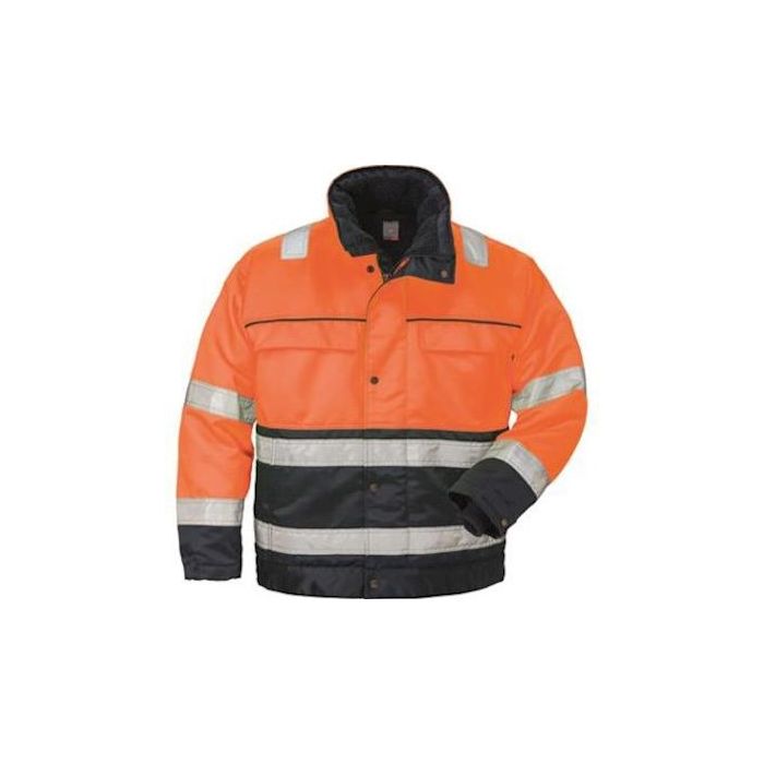 Fristads 444 PP fluor oranje/marineblauw jack