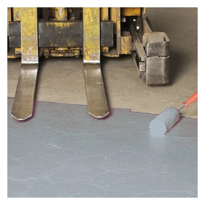 PROline-paint antislip markeerverf voor bedrijfsvloeren, inhoud 5 liter, kleur zilvergrijs