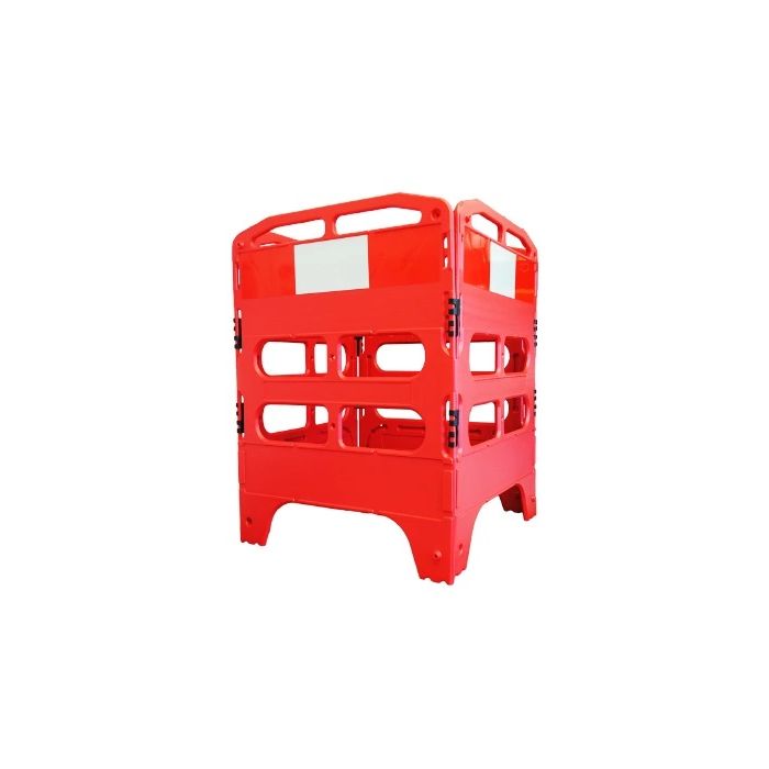 Inklapbaar afzethek HDPE, 300 x 100 cm, kleur rood