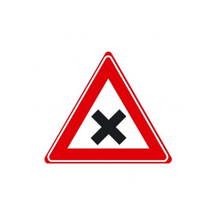 Verkeersbord J08 - Waarschuwing gevaarlijk kruispunt