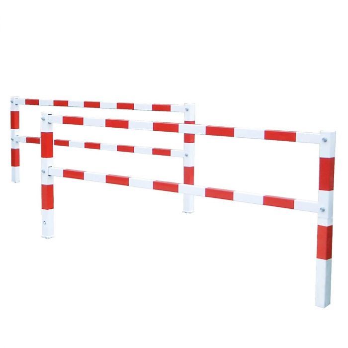 Dubbel afzethek, sluishek, breedte per afzethek 200 cm, draaibaar, rood/wit