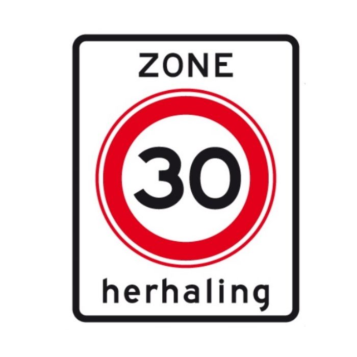Verkeersbord A01(30)zbh