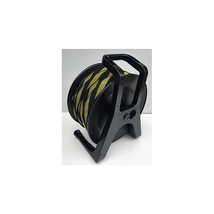 Manuele linthaspel 100 meter x 5 cm, lint geel/zwart