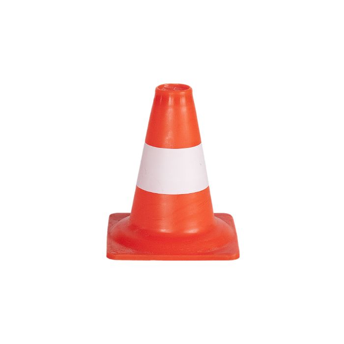 Afzetkegel 20 cm oranje met 1 niet reflecterende witte band