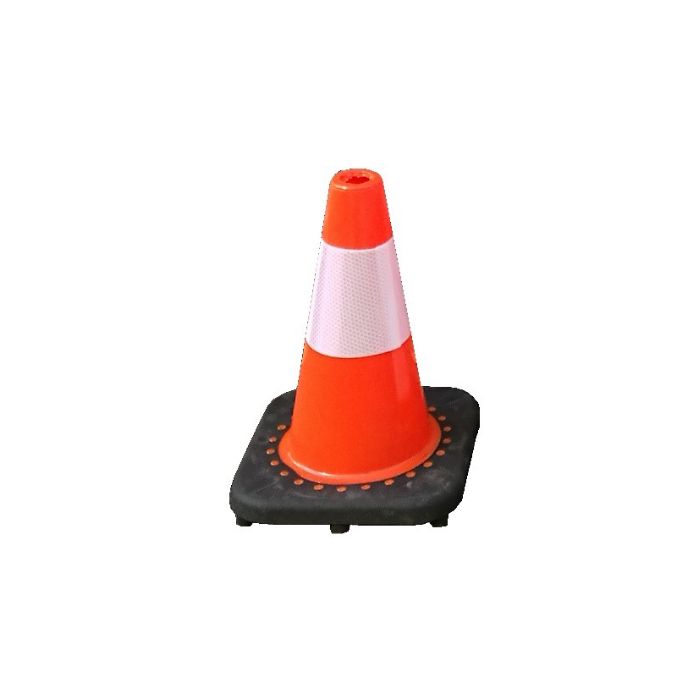 Afzetkegel 30 cm PVC met 1 reflecterende band