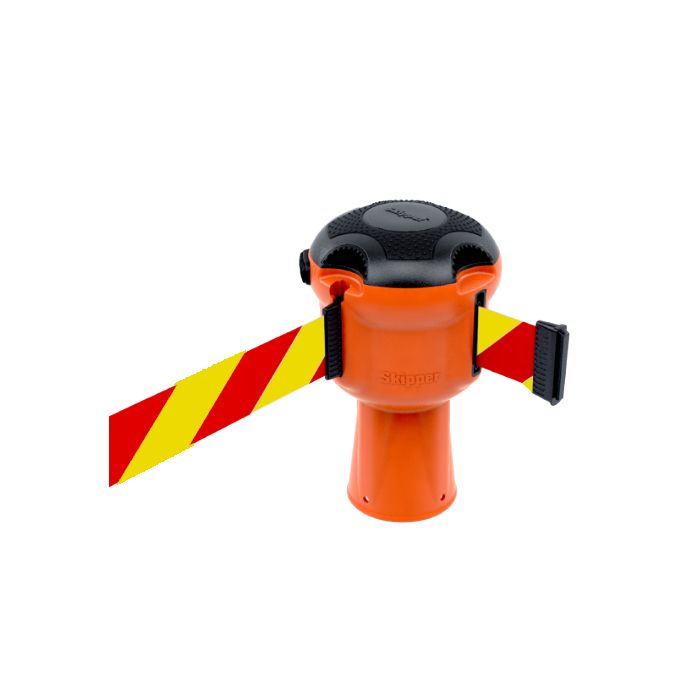 Skipper kegeladapter met uittrekbaar 9 meter lint rood/geel