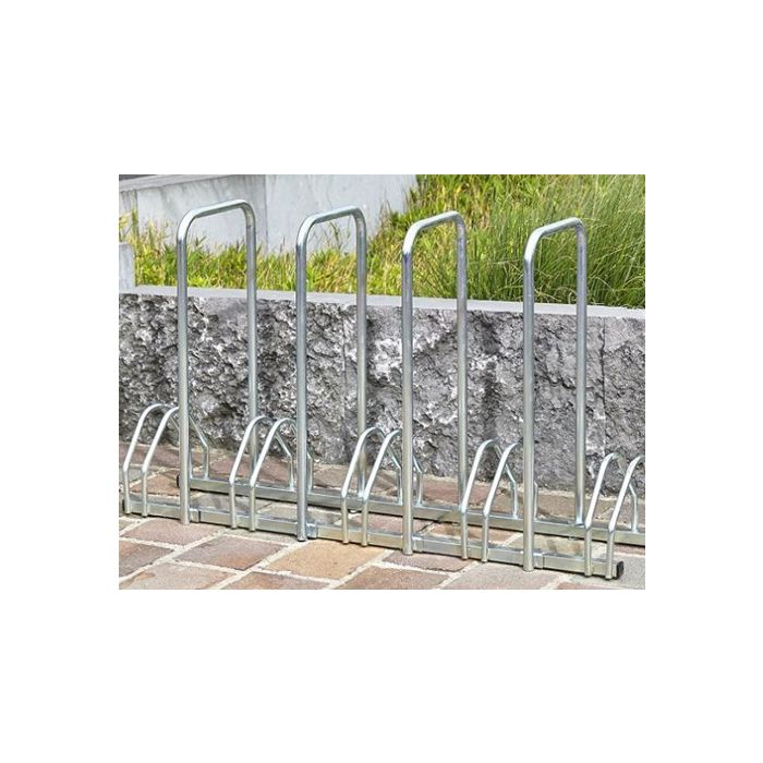 Verzinkt fietsenrek 5 fietsen voorzien van 4 beugels