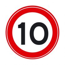Verkeersbord A01 - Maximumsnelheid 10 km