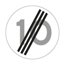 Verkeersbord A02 - Einde maximumsnelheid 10 km