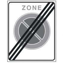 Verkeersbord E01ze, Parkeerverbod, einde zone