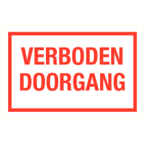 Verboden doorgang