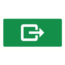 Pictogram Uitgang + nooduitgang rechts