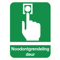 Pictogram Noodontgrendeling deur