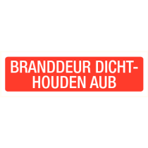 Branddeur dichthouden aub