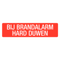 Bij brandalarm hard duwen