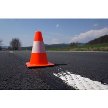 Afzetkegel 30 cm oranje met 1 reflecterende band