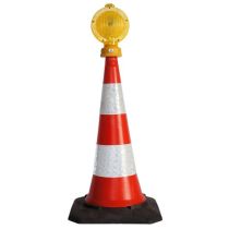 Waarschuwingslamp voor afzetkegel 75 cm geel