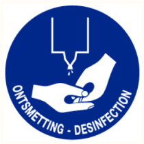Pictogram Handen ontsmetten verplicht